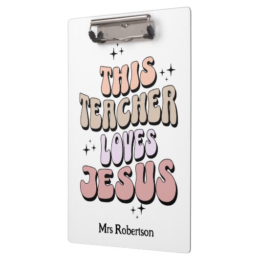 Personalisierte Tretro Lehrer Wertschätzung Klemmbrett (Links)