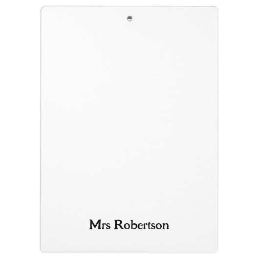 Personalisierte Tretro Lehrer Wertschätzung Klemmbrett (Rückseite)