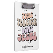 Personalisierte Tretro Lehrer Wertschätzung Klemmbrett (Rechts)