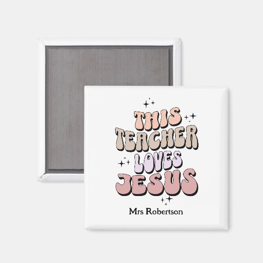 Personalisierte Tretro Lehrer Wertschätzung Magnet (Vorderseite/Rückseite)