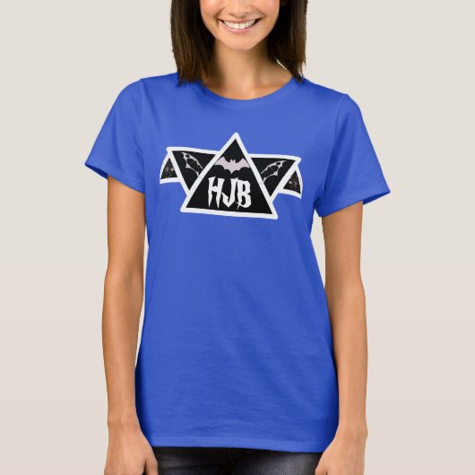 Personalisierte Triangle-Initialen von Halloween B T-Shirt (Vorderseite)