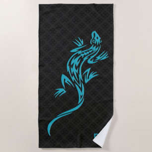 Personalisierte Tribal Lizard Strandtuch