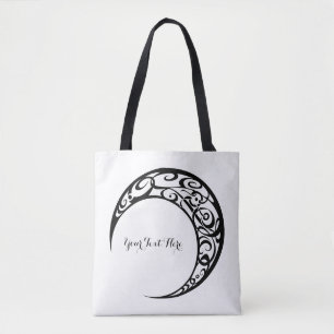 Personalisierte Tribal Moon Symbol Tote Bag Tasche