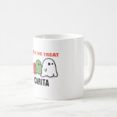 Personalisierte Trick oder Kaffeezubereitung Tasse (VorderseiteRechts)