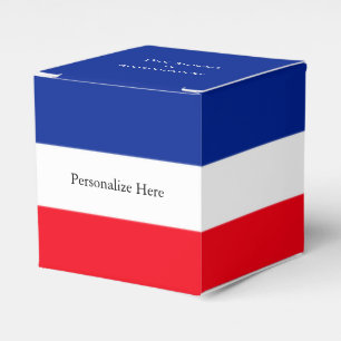 Personalisierte Trikolore-Flagge Frankreichs Geschenkschachtel