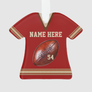 Personalisierte Trikot-Fußball-Ornamente Ornament