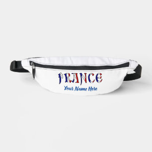 Personalisierte Trinkflasche mit französischen Fla Bauchtasche