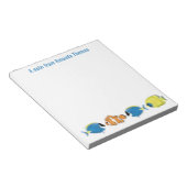 Personalisierte Tropenfische Notizblock (angewinkelt)