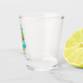 Personalisierte Tropeninsel Schnapsglas (Rechts)