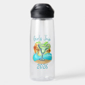 Personalisierte Tropeninsel Trinkflasche (Rückseite)