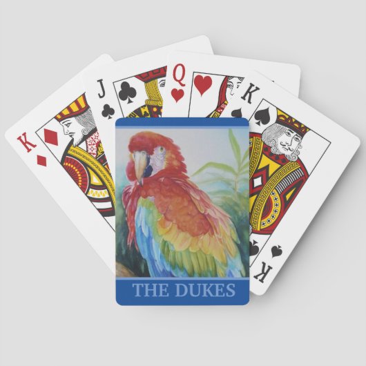 Personalisierte Tropenkarte Spielkarten (Rückseite)