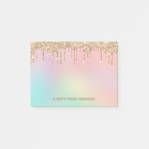Personalisierte tropfende Glitter-Post-it-Notes Post-it Klebezettel