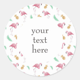 Personalisierte Tropical Flamingo Planner Sticker