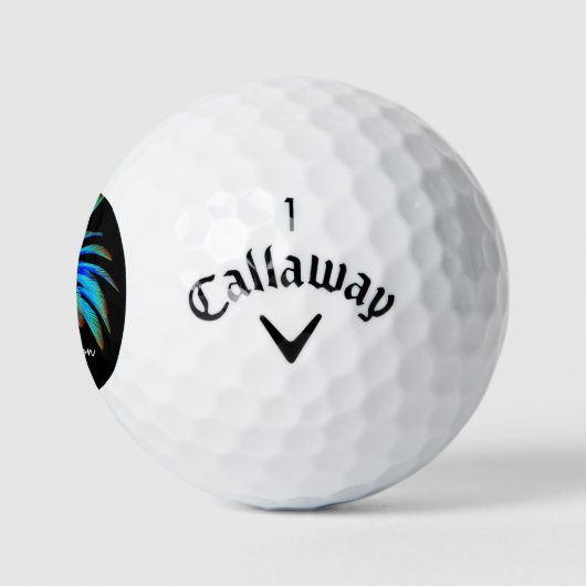 Personalisierte Tropical Palm Tree Script Ladys Golfball (Logo)
