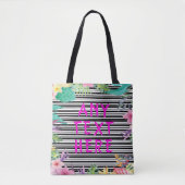 Personalisierte Tropical Shopping Tote Bag Tasche (Vorderseite)