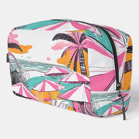 Personalisierte Tropical Vibes Design Toilettenbeu Waschbeutel (Rechte Ecke)