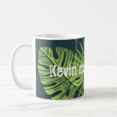 Personalisierte tropische Amazonas-Blätter Kaffeetasse (Links)