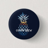 Personalisierte tropische Ananas Button (Vorderseite)