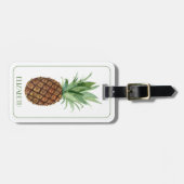 Personalisierte tropische Ananas Gepäckanhänger (Vorderseite horizontal)