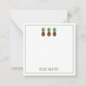 Personalisierte tropische Ananas Mitteilungskarte (Vorderseite)