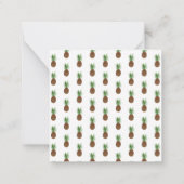 Personalisierte tropische Ananas Mitteilungskarte (Rückseite)