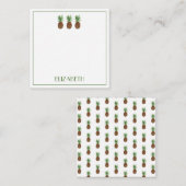 Personalisierte tropische Ananas Mitteilungskarte (Vorne/Hinten)