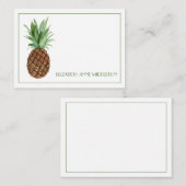 Personalisierte tropische Ananas Mitteilungskarte (Vorne/Hinten)