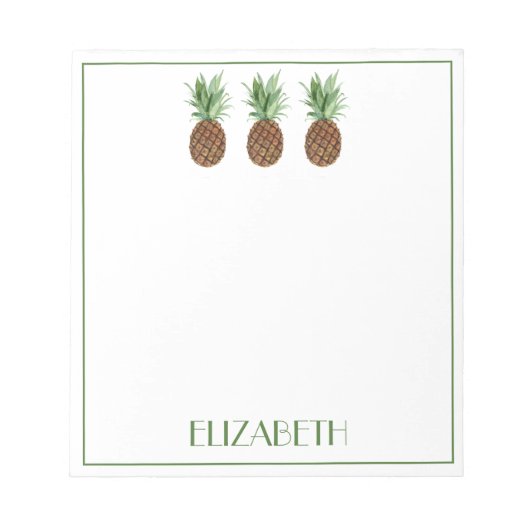 Personalisierte tropische Ananas Notizblock (Vorderseite)