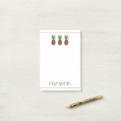 Personalisierte tropische Ananas Post-it Klebezettel (Auf Schreibtisch)