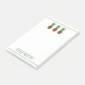 Personalisierte tropische Ananas Post-it Klebezettel (angewinkelt)