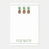 Personalisierte tropische Ananas Post-it Klebezettel (Vorderseite)