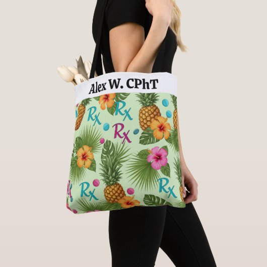 Personalisierte Tropische Ananas & RX Pharmacy-Tas Tasche (Von Nahem)