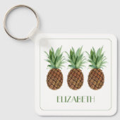 Personalisierte tropische Ananas Schlüsselanhänger (Vorderseite)