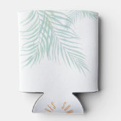 Personalisierte tropische Blätter Dosenkühler (Rückseite)