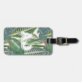 Personalisierte tropische Blätter Gepäckanhänger (Vorderseite horizontal)