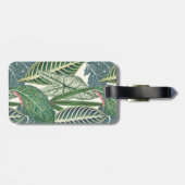 Personalisierte tropische Blätter Gepäckanhänger (Rückseite horizontal)