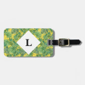 Personalisierte tropische Blätter Helle Gepäckmark Gepäckanhänger (Vorderseite horizontal)