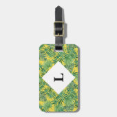 Personalisierte tropische Blätter Helle Gepäckmark Gepäckanhänger (Vorderseite vertikal)