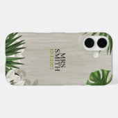 Personalisierte tropische Blätter Individuelle Nam Case-Mate iPhone Hülle (Rückseite (Horizontal))