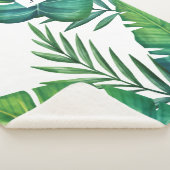 Personalisierte tropische Blätter Sherpadecke (3/4)