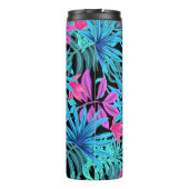 Personalisierte tropische Blätter Thermosbecher (Rückseite)