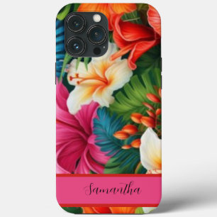 Personalisierte tropische Blume Case-Mate iPhone Hülle