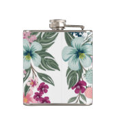 Personalisierte tropische Blume Flachmann (Rückseite)
