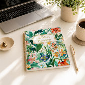 Personalisierte tropische Blumen Planer
