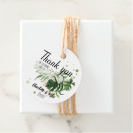 Personalisierte Tropische Hochzeit Geschenkanhänger