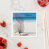 Personalisierte Tropische Muschel Corcocktail Napk Serviette (Beispiel)