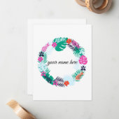 Personalisierte tropische Notecards Mitteilungskarte (Vorderseite/Rückseite Beispiel)