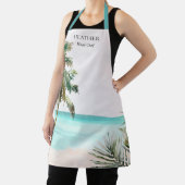 Personalisierte tropische Palmen Blätter Blue Beac Schürze (InSitu)