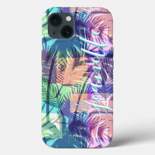 Personalisierte tropische Vintage-Palmen Case-Mate iPhone Hülle