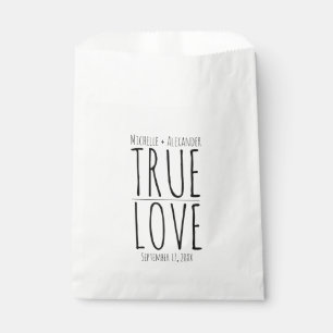 Personalisierte True Love Wedding Leckerei Geschenktütchen